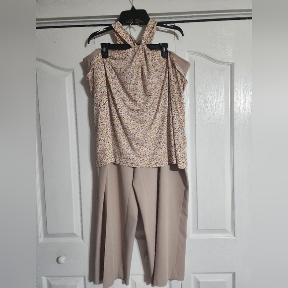 Womens size 20W Emily brand beige pant suit - Picture 6 of 10